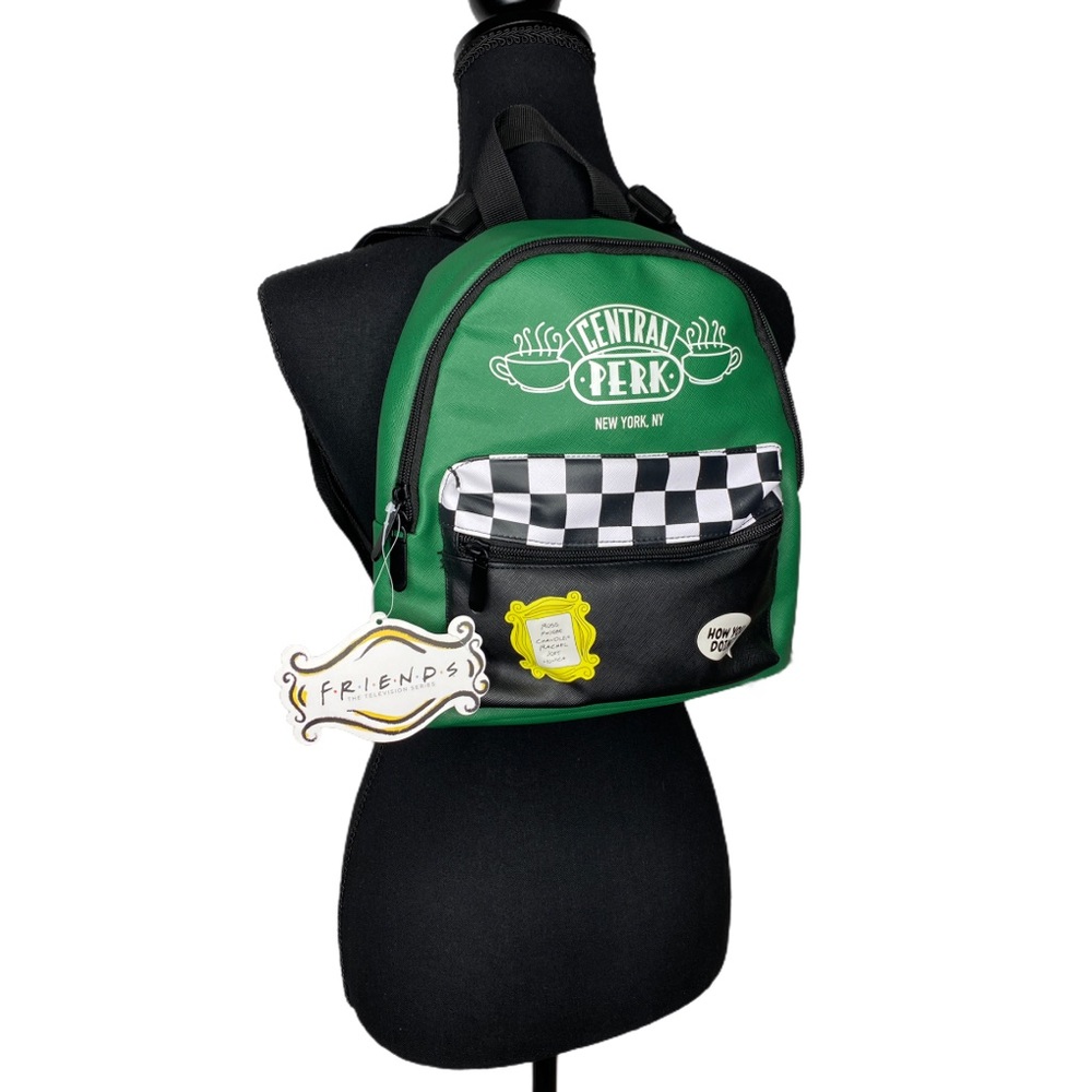 Friends Central Perk Mini Backpack Black & Green - Picture 1 of 5